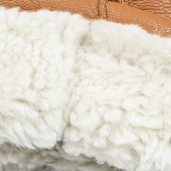 Harssidanzar Men's Winter Leather Gloves, Sheepskin, Warm, Shearling Lined, SM04 - Picture 6 of 8